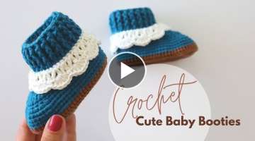 How To Crochet Cute Baby Booties For Beginners