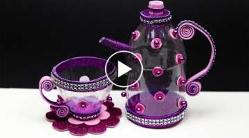  Beautiful Tea Flask Cup making Idea Using Plastic Bottle