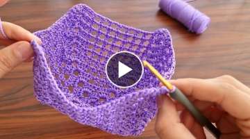 Super easy Very useful crochet decorative basket mesh bag making.