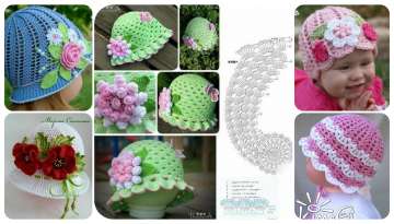 Cute designs in crochet hats for babies