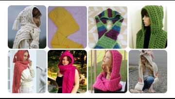 How to Knit Hooded Scarf.
