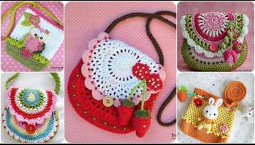 5 colors in crochet bags for girls