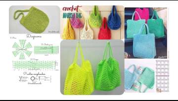Crochet Knitted Shopping Bag