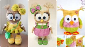 1 piece easy crochet owls