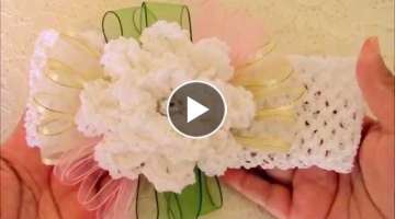 DIY flores a crochet y diademas 