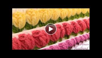 Diadema tejida con Gancho Crochet 