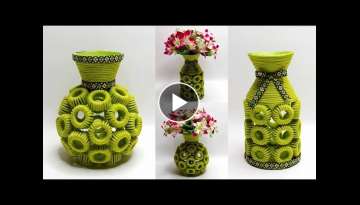  Plastic Bottle Caps Ideas Flower Vase 