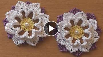 Crochet Flower VERY EASY Tutorial #3