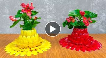Making cute desktop flower pots from a spoon