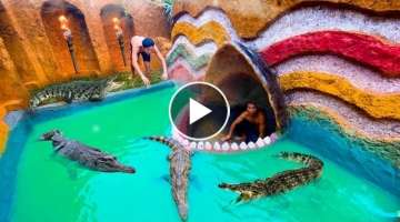 Build Swimming Pool Water Slide Crocodile Around 