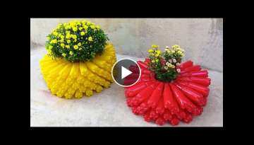  Recycling Plastic Bottles to Make Beautiful Flower Pots For Your Garden