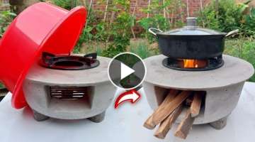 How To Cast a Cement Stove With a Plastic 