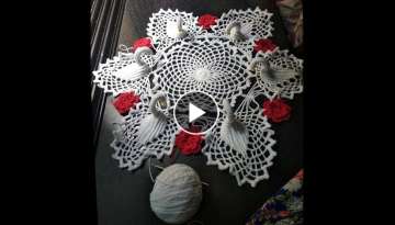 Crochet pattern duck tablecloth