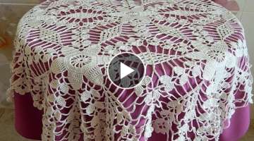 Crochet motif patterns for tablecloth