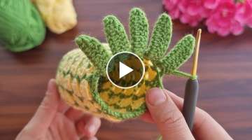  How to make an eye catching pineapple looking crochet room fragrance incense
