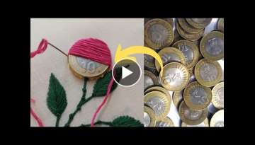 Amazing flower design with coin