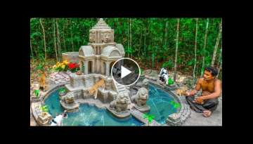 Rescue 3 Newborn Kitten From the Jungle Build the Ancient Temple Cat House